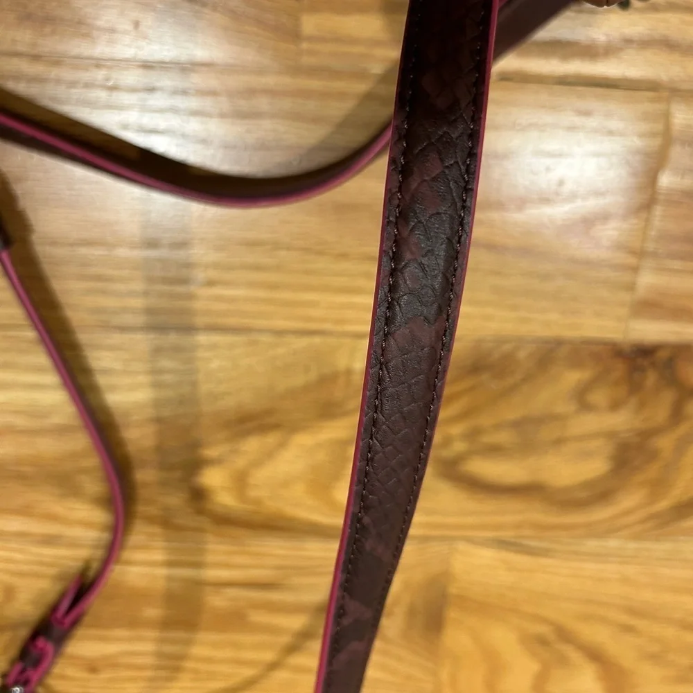 Coach Harley East Purple Snake Hobo Bag